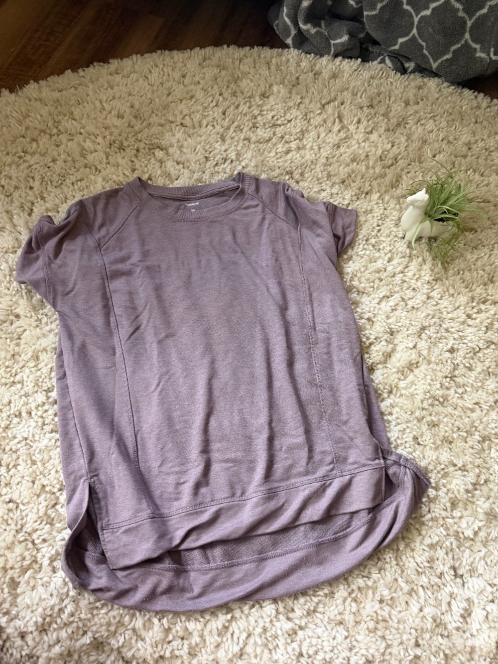 Soft Sonoma Short-Sleeve Crewneck tshirt tee womens Top in Dusty Lavender short-
